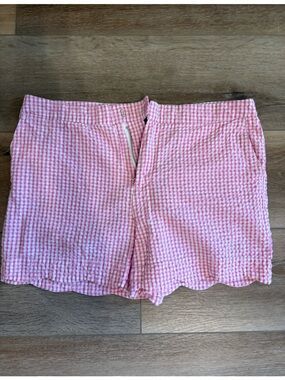 Cynthia Rowley Pink and White Gingham Skirt